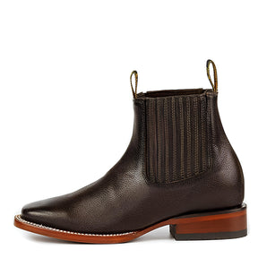 Kit Bota Ortopédica Masculina Force de 100% Cuero Bovino + Cinturón Country, Gorro Estilo Modão y Cartera ¡GRATIS!